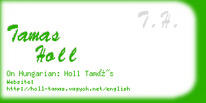 tamas holl business card